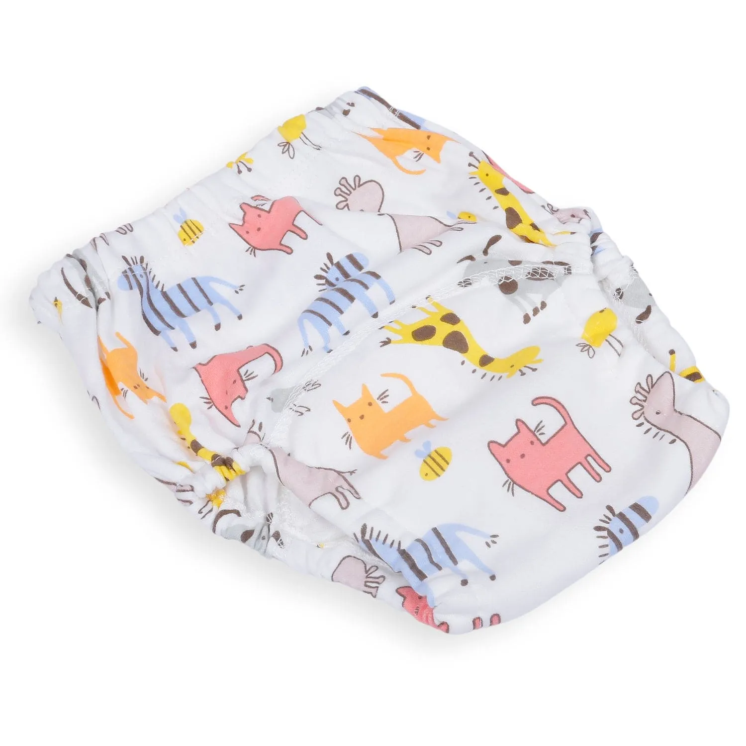 Wild Animals Reusable Cloth Training Pants Clothing Accessory Diaper Panty - Multicolour