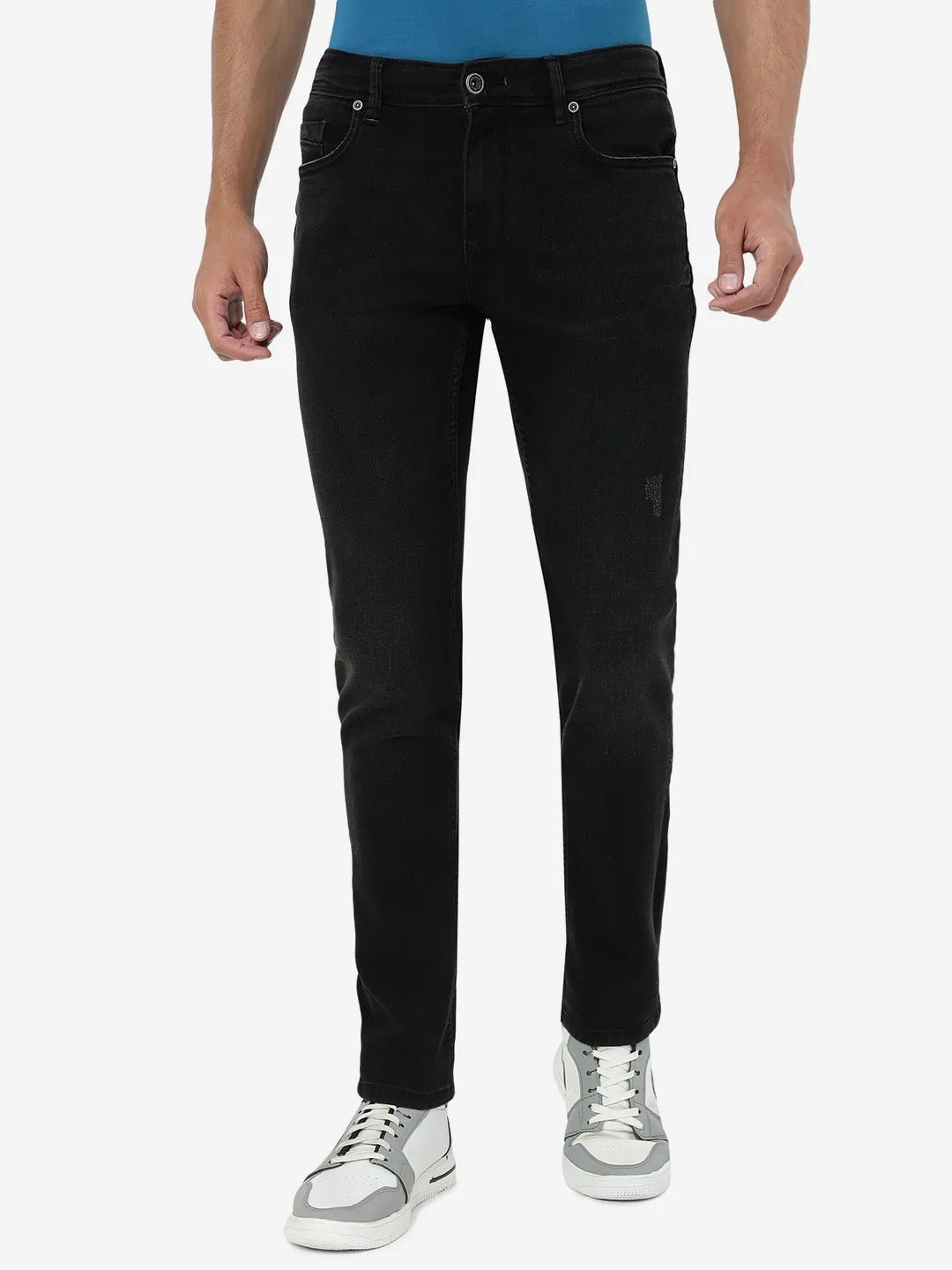 Wild Grey Solid Slim Fit Jeans | JadeBlue