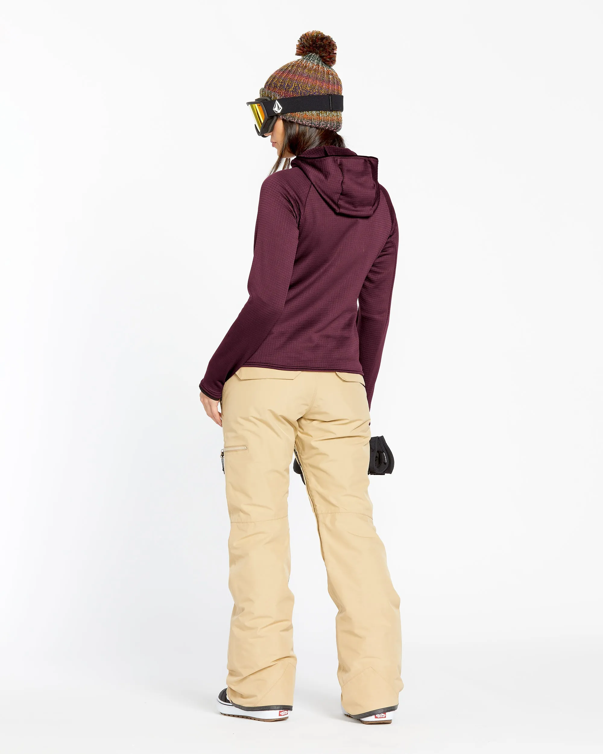 Womens Gridlock Balaclava - Burgundy